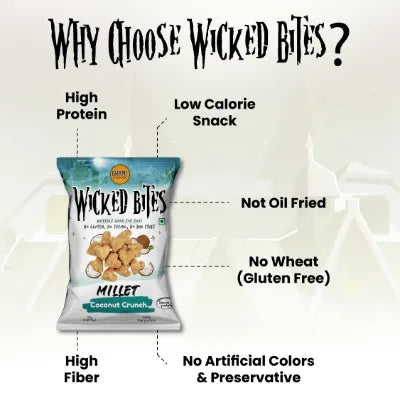 Wicked Bites Millet Coconut Crunch 30g