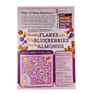 Manna CRUNCHIES FRUIT & NUT BLUE BERRY-300g (Pack of 2)