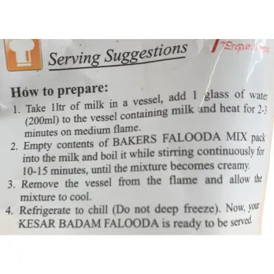 BAKERS FALOODA MIX KESAR BADAM 200 g
