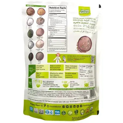 Health Basket Horse Gram Porridge Mix 500 Gms