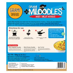 Grami Multi Millet Noodles – 180G (pack of 1)