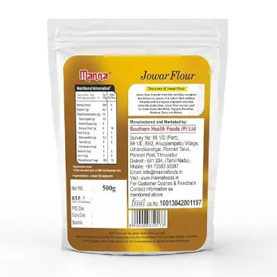 Manna Jowar Millet Flour-500g (pack of 1)