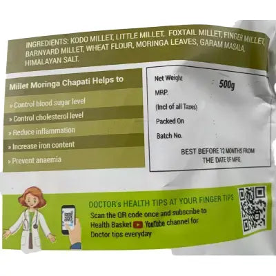 Millet Moringa Leaves Chapathi Mix-500g