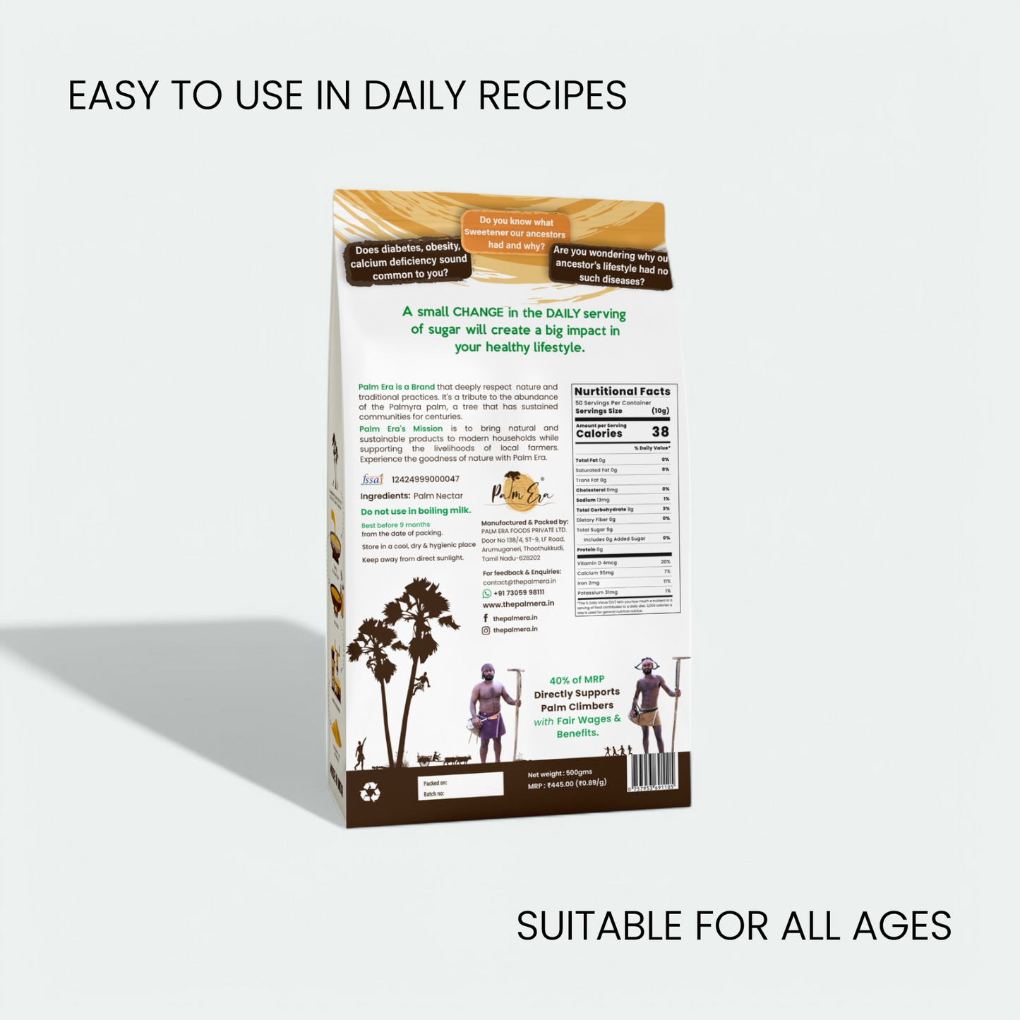 Palm Era's Palm Jaggery Powder - 500gms