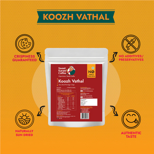 Sweet Karam Coffee's - Koozh Vathal ( Sun dried Porridge Crisps) 110gms