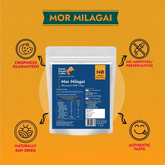Sweet Karam Coffee's - Mor Milagai (Marinated Chilli Crisps) 100gms
