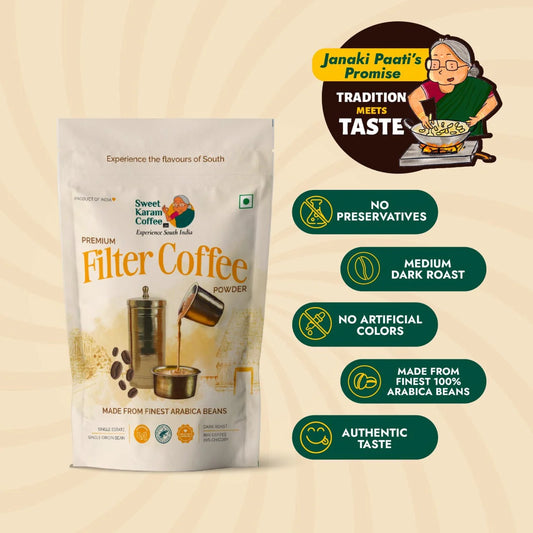 Sweet Karam Coffee - Premium Filter Coffee Powder (80:20) 200gms