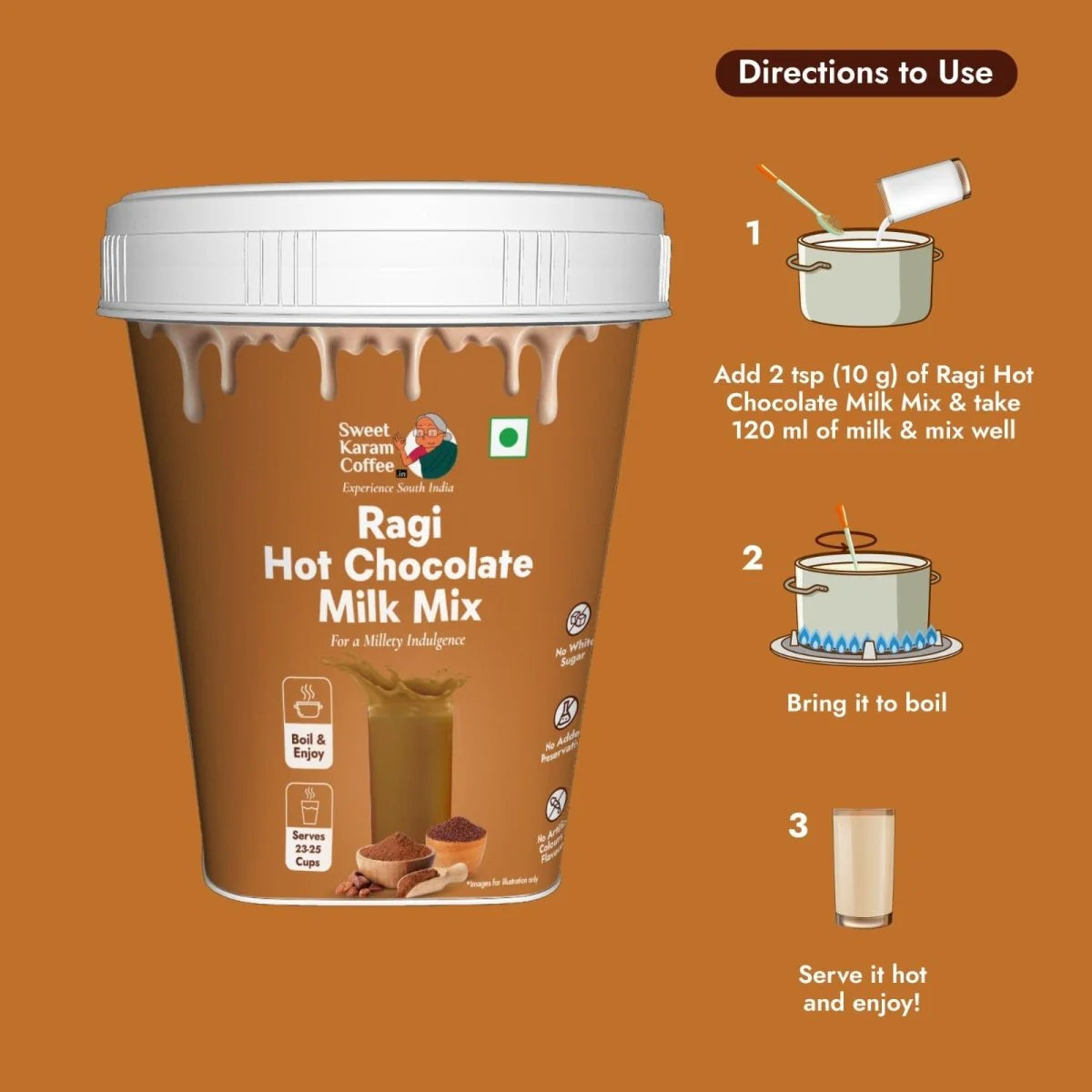 Sweet Karam Coffee Ragi Hot Chocolate Milk Mix
