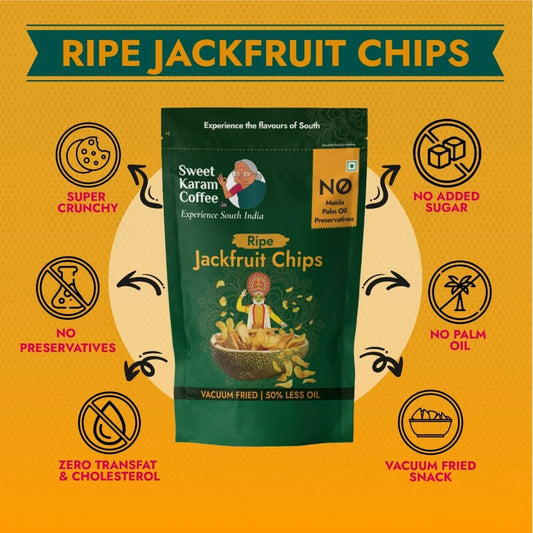 Sweet Karam Coffee's - Ripe Jackfruit Chips - Vacuum Fried 50gms