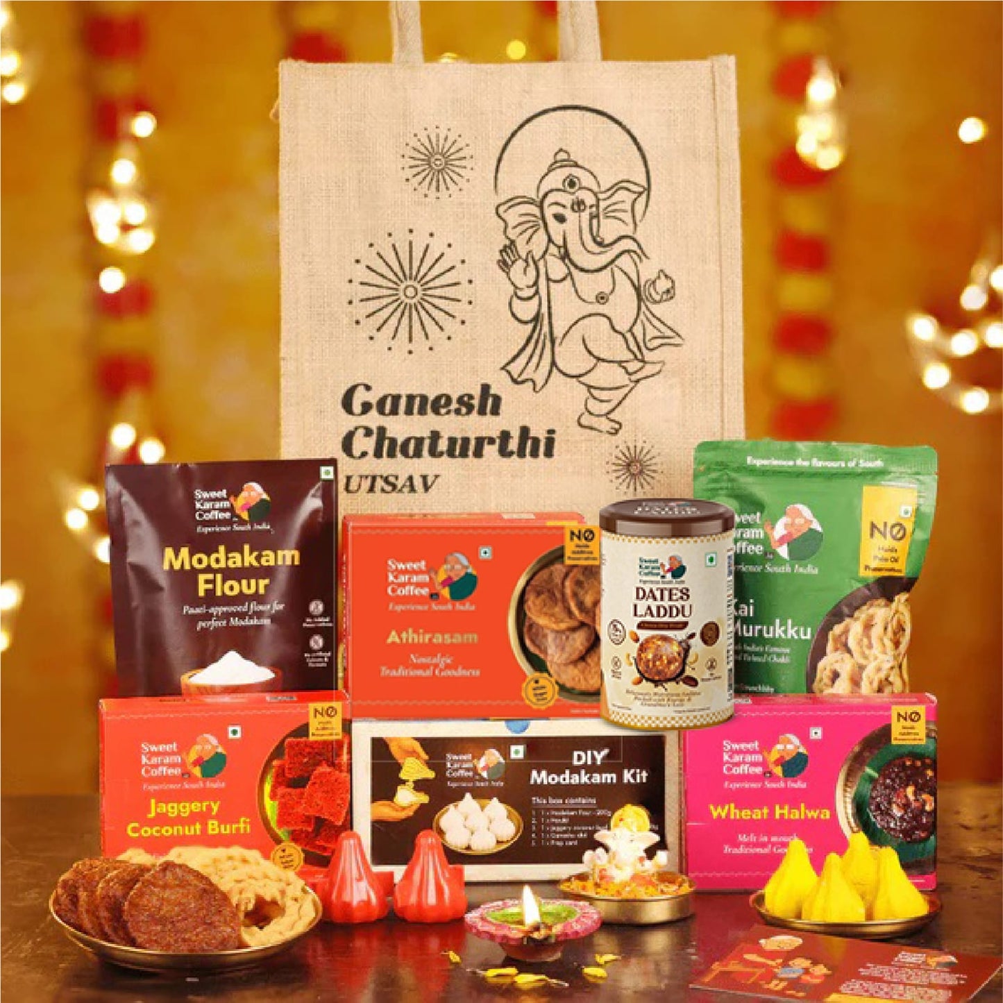 Sweet Karam Coffee's Ganesh Chaturthi Special Combo with Dates Laddu (PREORDER)