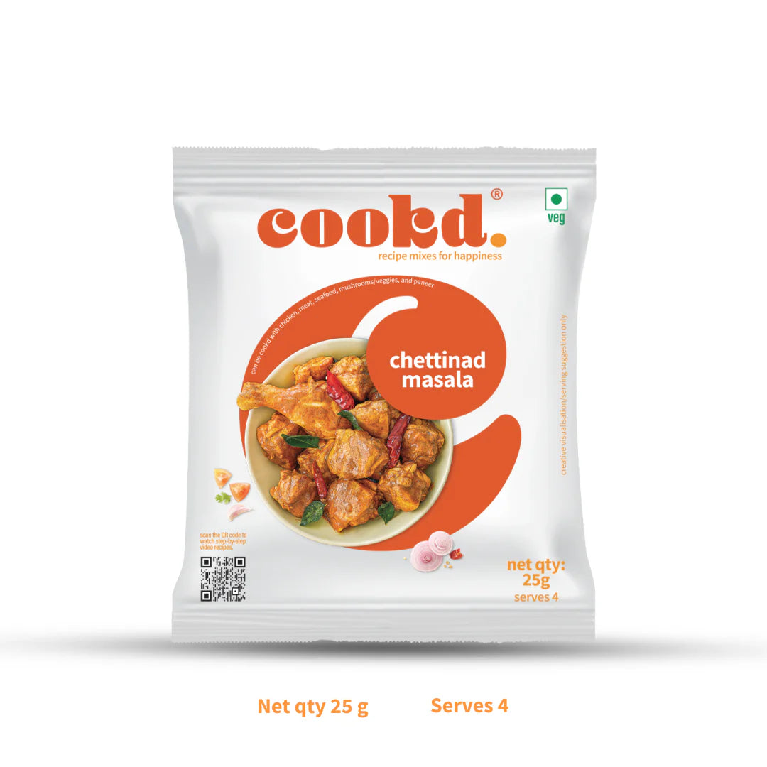Cookd - Chettinad Masala - 50gms (Serves 8)