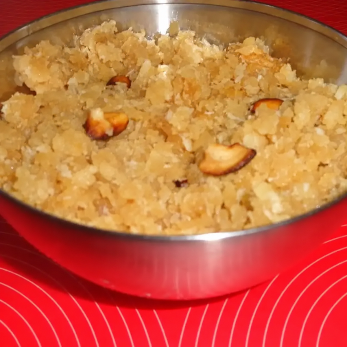Vella Aval (Sweet poha with jaggery and coconut)