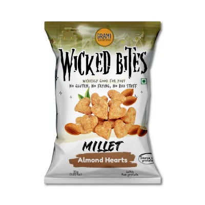 Wicked Bites Millet Almond Hearts 30g