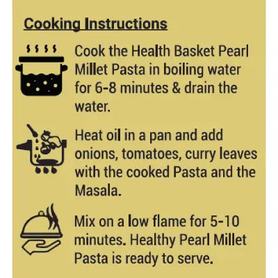 Health Basket PEARL MILLET PASTA 90GMS