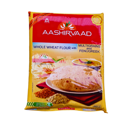 AASHIRVAAD WHOLE WHEAT WITH MULTIGRAINS AND FENUGREEK ATTA 5KG