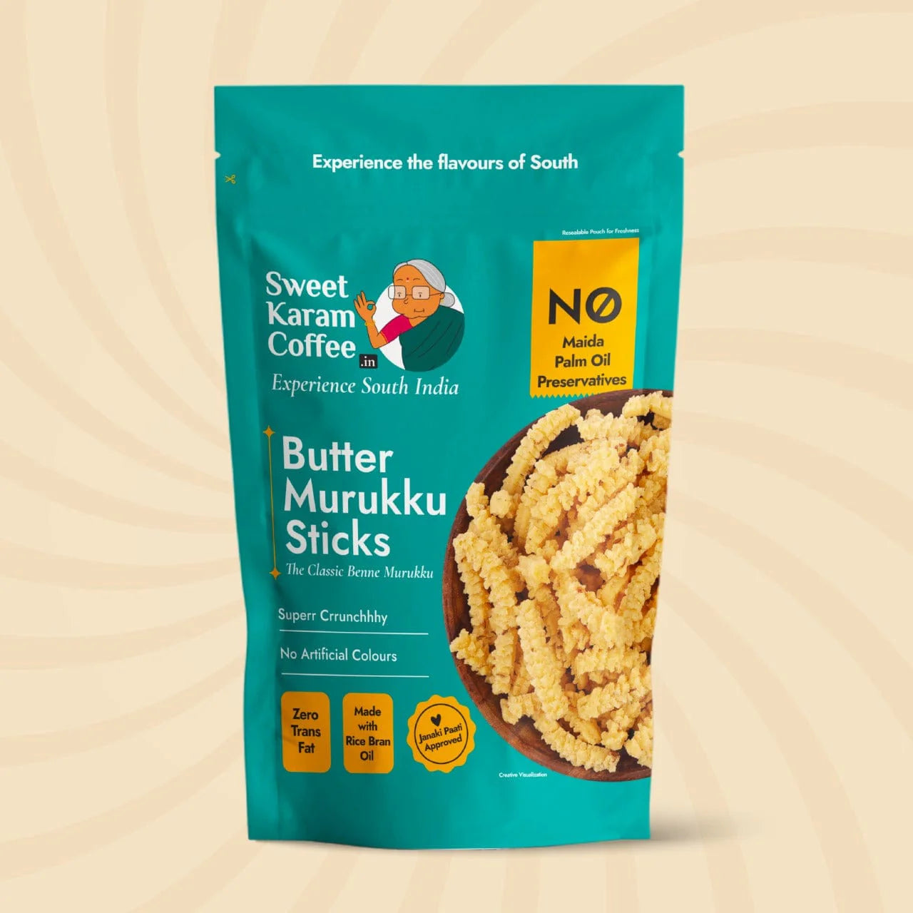 Sweet Karam Coffee's - Butter Murukku (Benne Murukku) 200gms