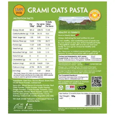 GRAMI OATS L-Bow PASTA (PACK OF 1)