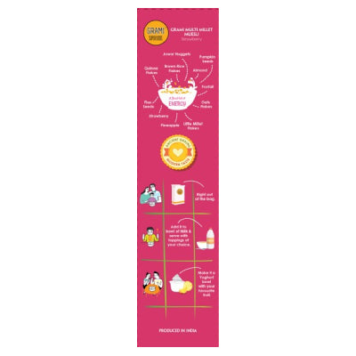 GRAMI STRAWBERRY MUESLI – 180g (pack of 2)