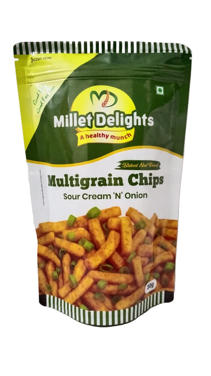 MILLET DELIGHTS - MULTIGRAIN CHIPS - SOUR CREAM N ONION