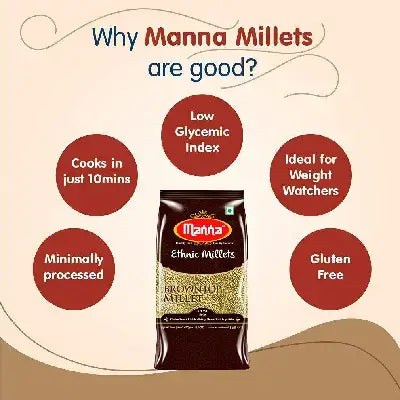 Manna Brown Top Millet 1kg (pack of 1)