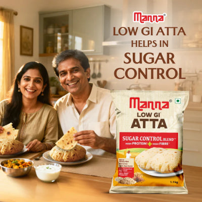 Manna Low Gi Atta For Sugar Control 1Kg - One Pack