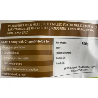 Multi-Millet Fenugreek Leaves Roti Mix-500g