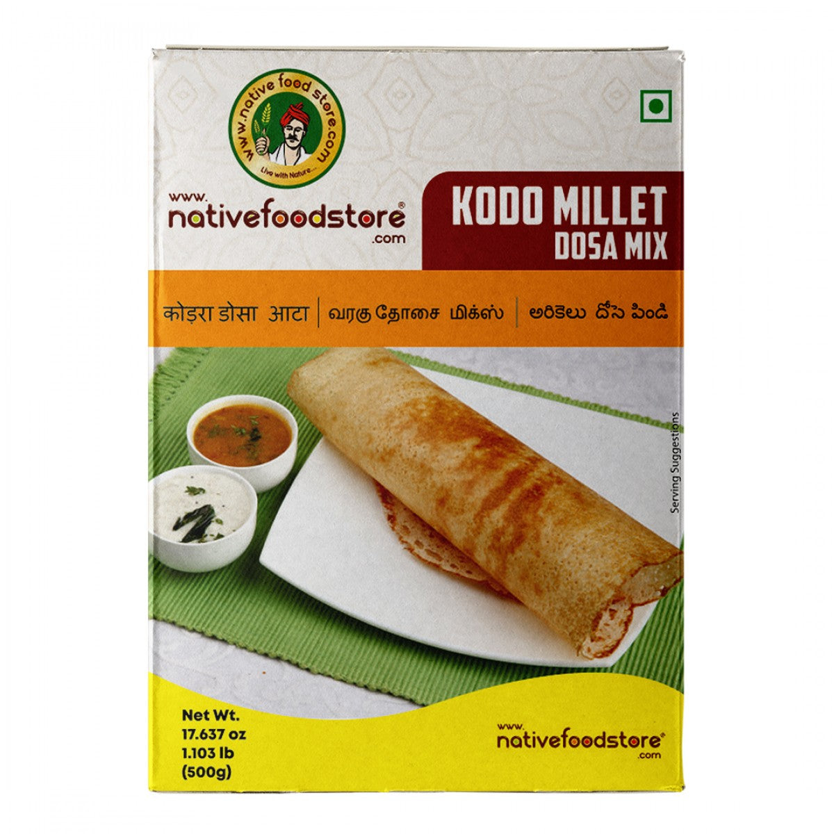 NATIVE FOOD STORE MILLET FLAKES 500G - VARAGU (KODO MILLET)