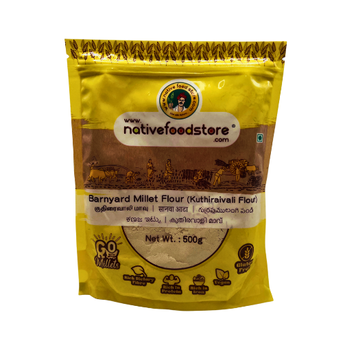 NATIVE FOOD STORE MILLET FLAKES 500G - KUTHIRAIVALI (BARNYARD MILLET)