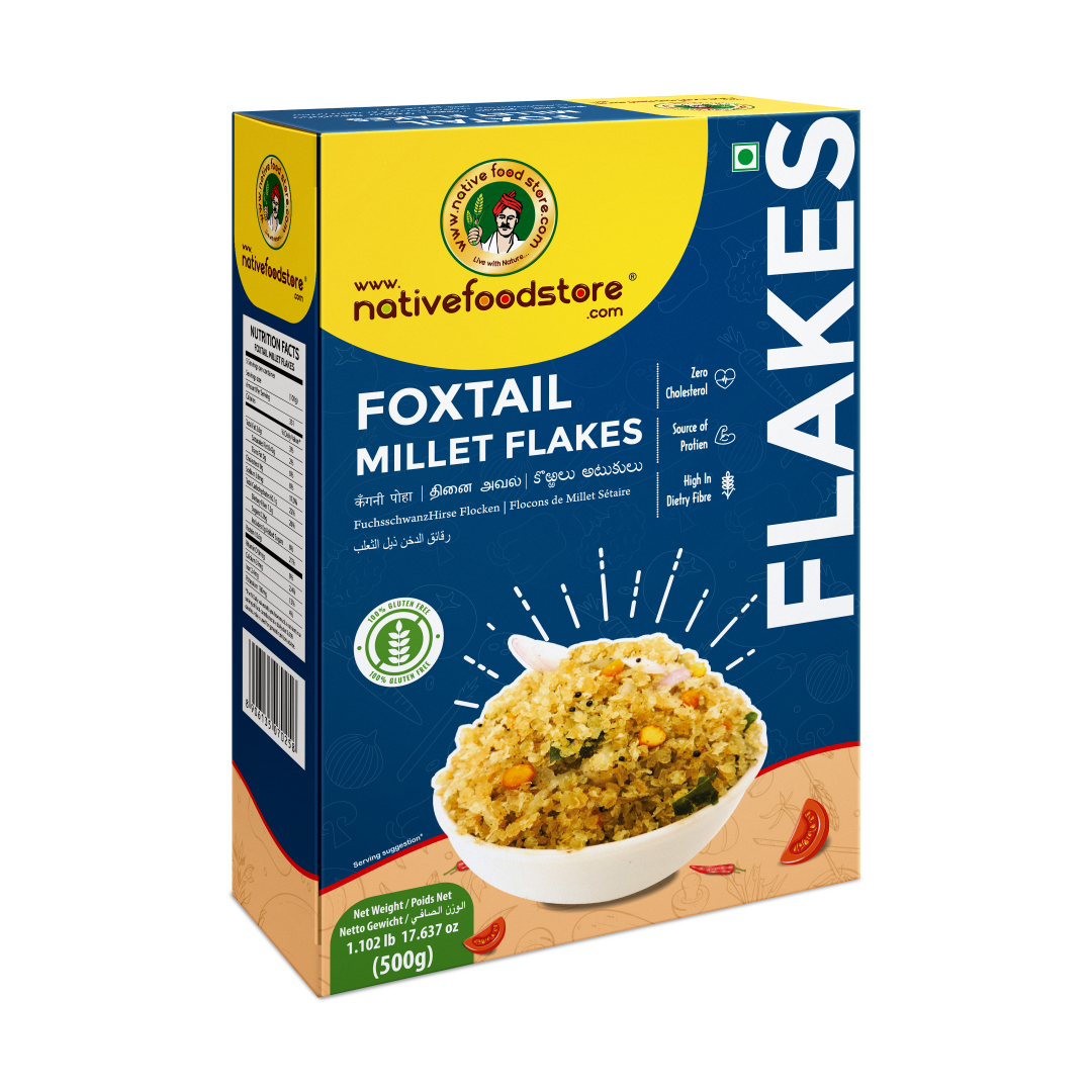 NATIVE FOOD STORE MILLET FLAKES 500G - THINAI (FOXTAIL MILLET)