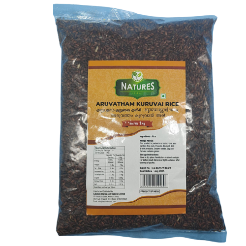 NATURES ARUVATHAM KURUVAI RICE 1KG
