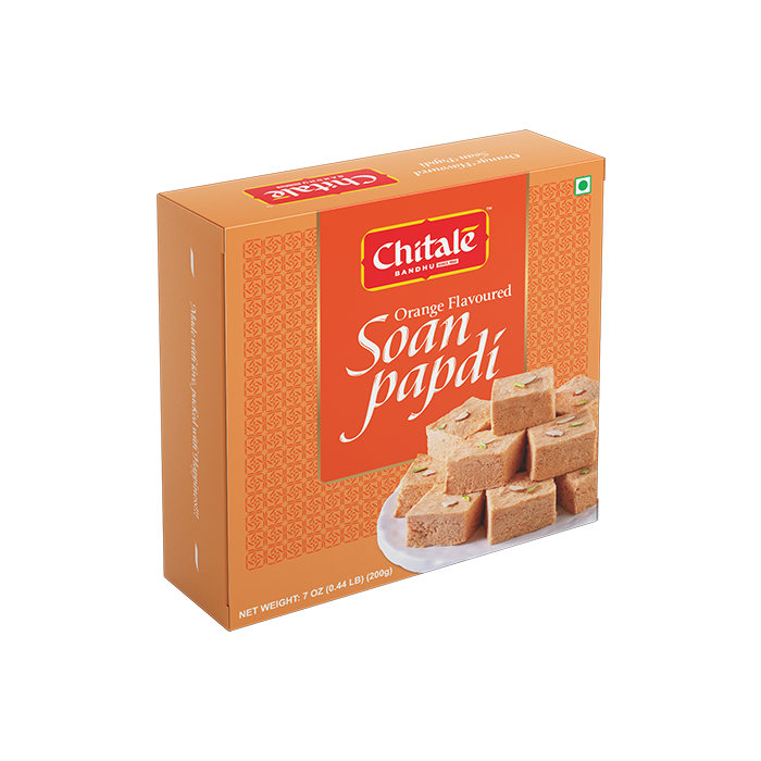 Chitale Bandhu Orange Flavoured Soanpapdi - 200g