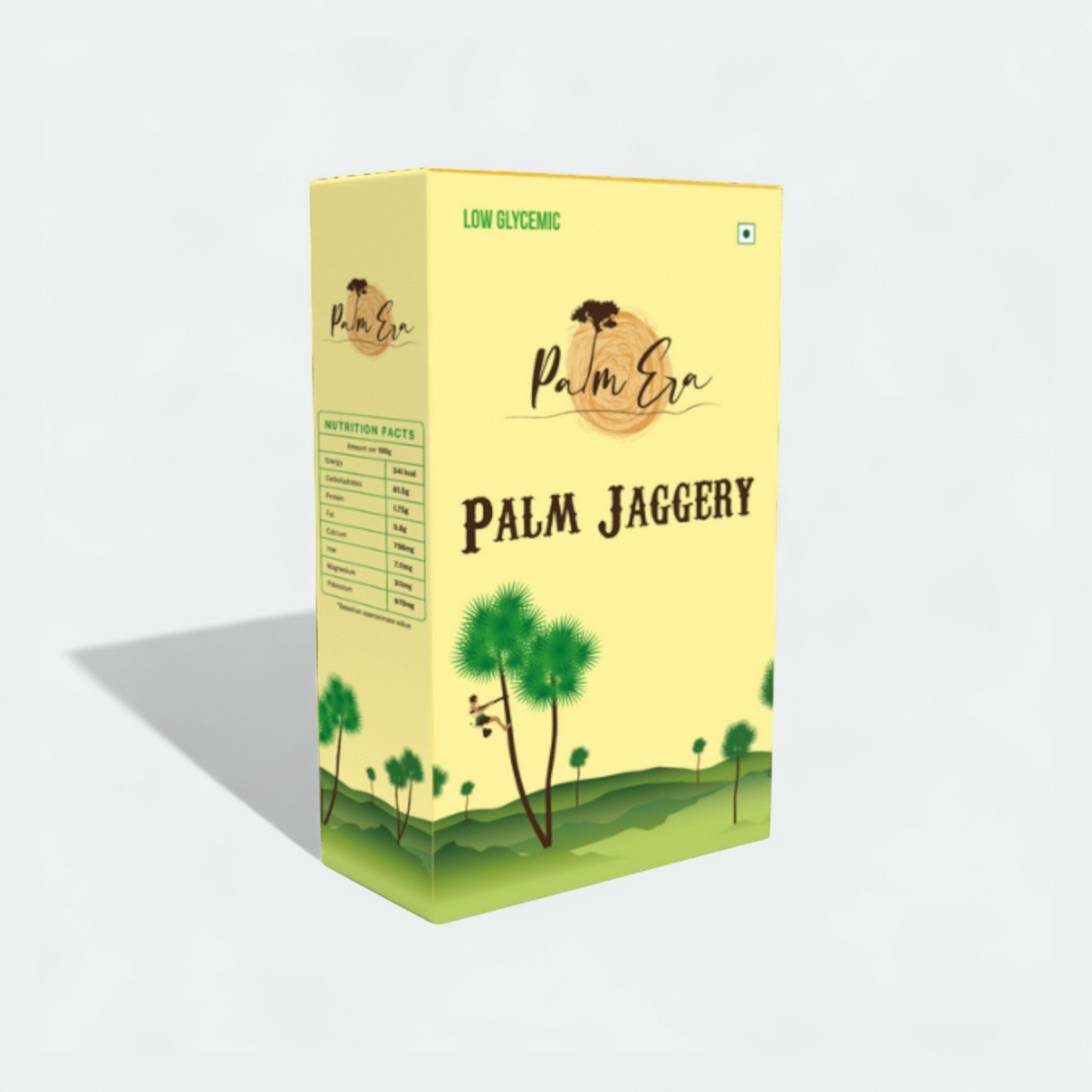 Palm Era's  Natural Palm Jaggery Block Sweetener - Pure & Nutrient-Rich - 1kg