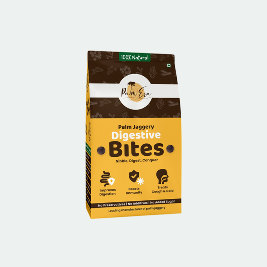 Palm Era's  Palm Jaggery Digestive Bites – Natural Digestive Aid with Herbs
