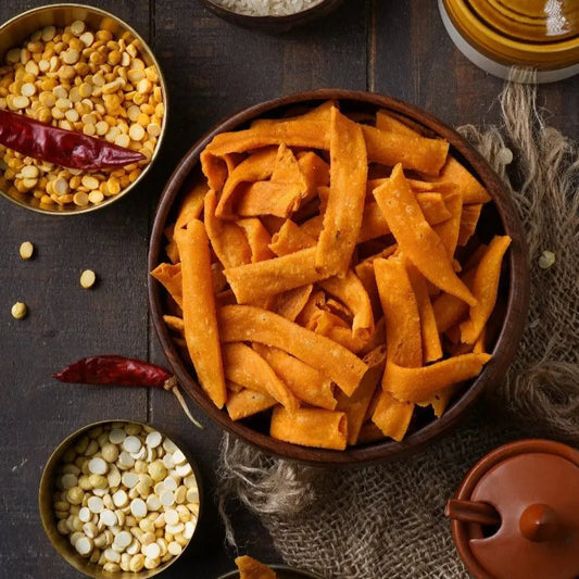Sweet Karam Coffee's - Ribbon Pakoda (Ribbon Murukku)