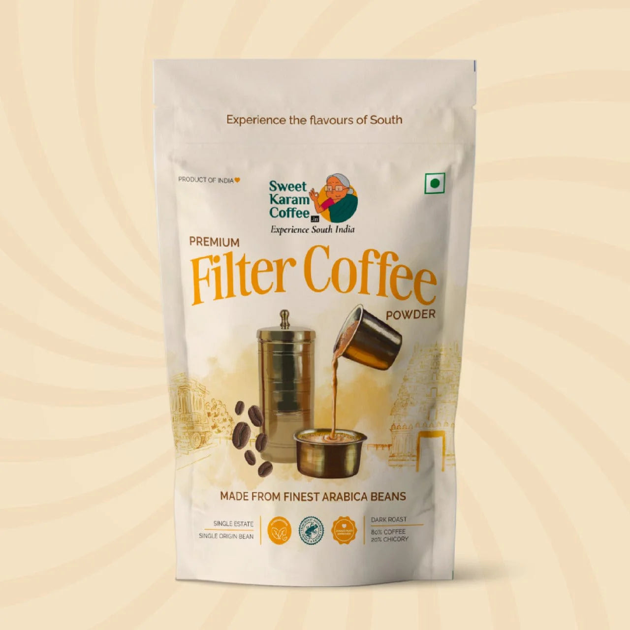 Sweet Karam Coffee - Premium Filter Coffee Powder (80:20) 200gms