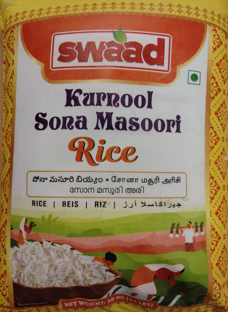 SWAAD KURNOOL SONA MASOORI 20 KG