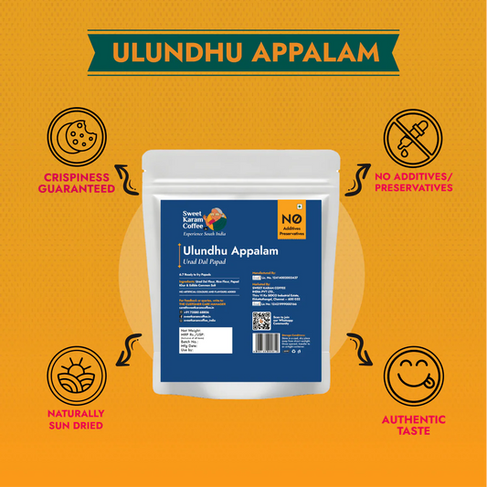 Sweet Karam Coffee's -Urad Dal Papad (Ulundhu Appalam) - 250 g