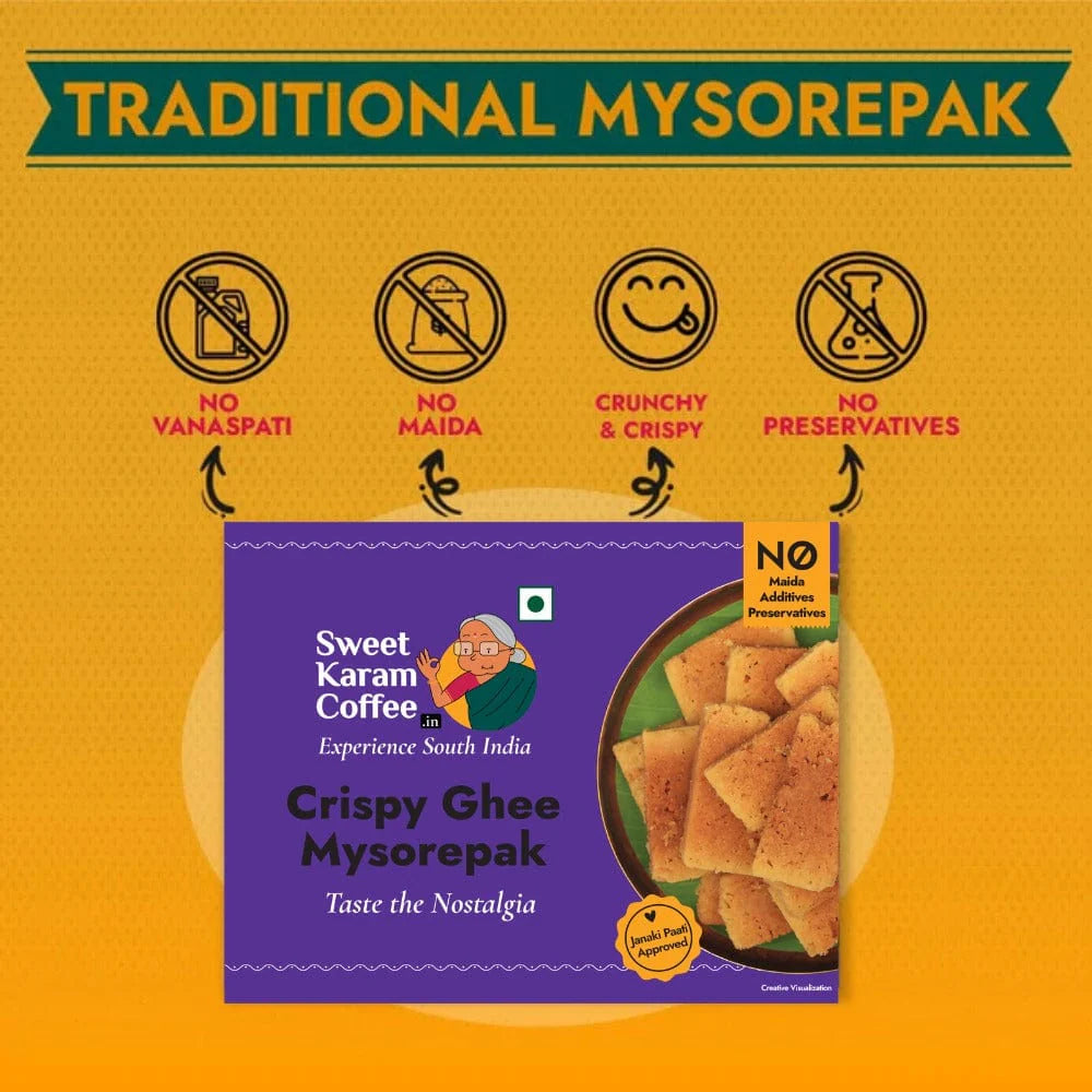 Sweet Karam Coffee's - Crispy Ghee Mysorepak 150gms