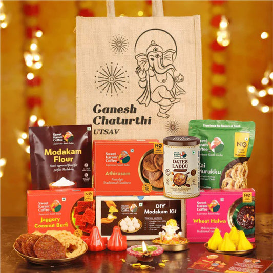 Sweet Karam Coffee's Ganesh Chaturthi Special Combo with Dates Laddu (PREORDER)
