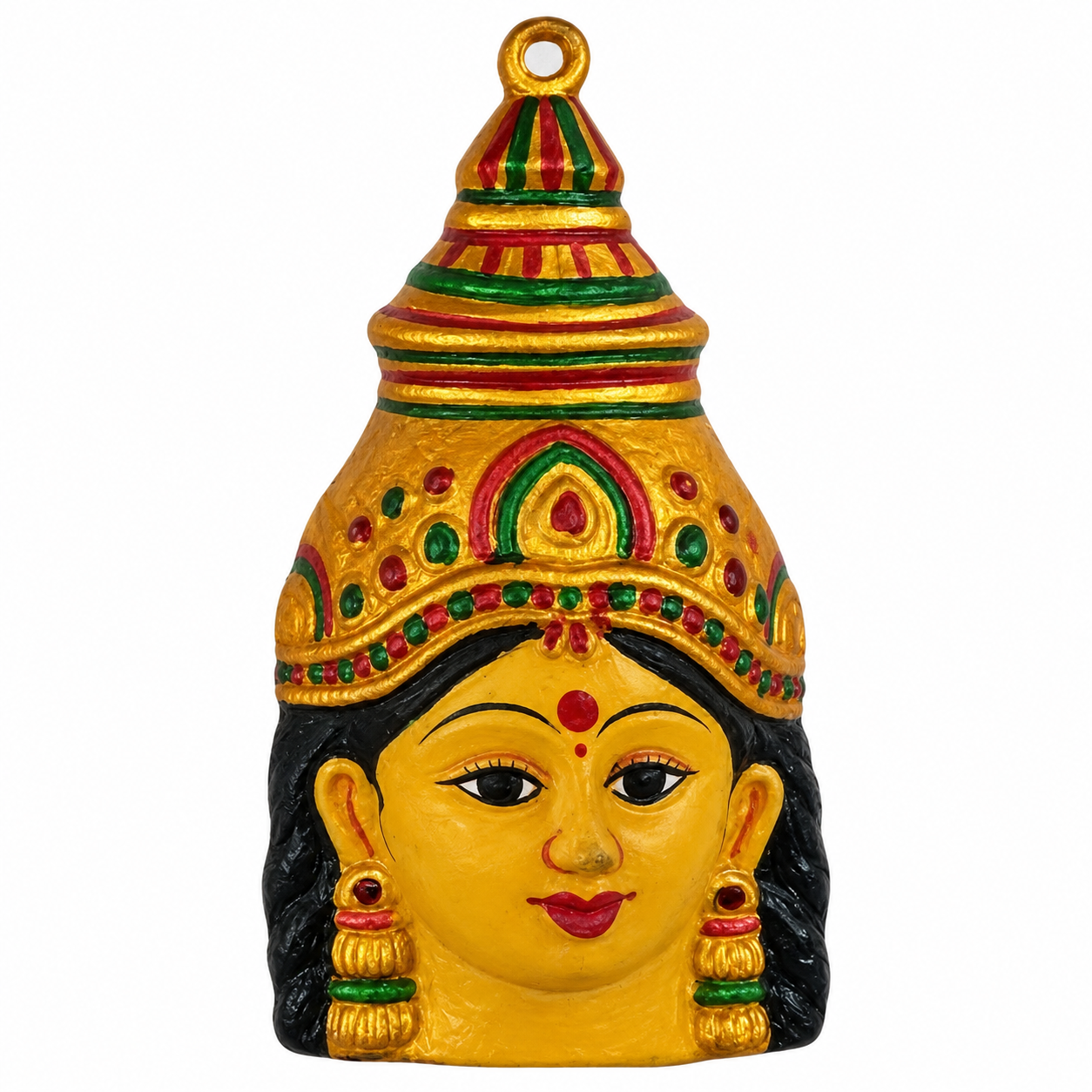 Varalakshmi Amman Face Idol - Golden Lakshmi Mukham for Pooja