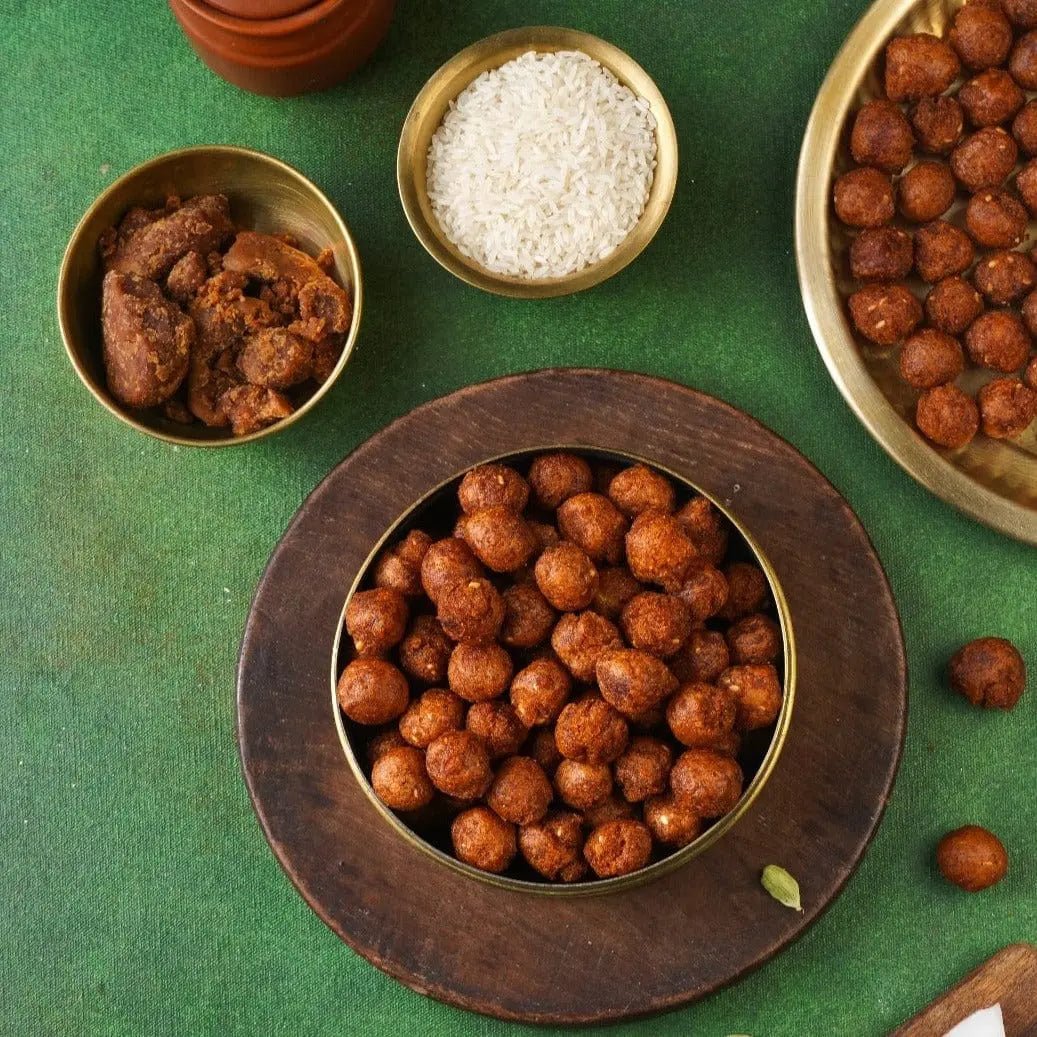 Sweet Karam Coffee's -Sweet Seedai (Crunchy Jaggery Rice Balls) 200gms