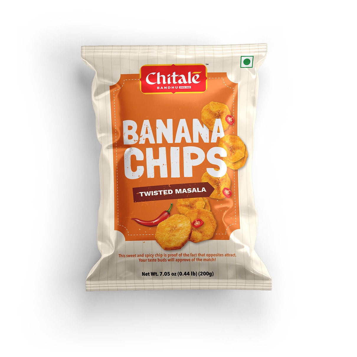 Chitale Bandhu Banana Chips Twisted Masala - 200g