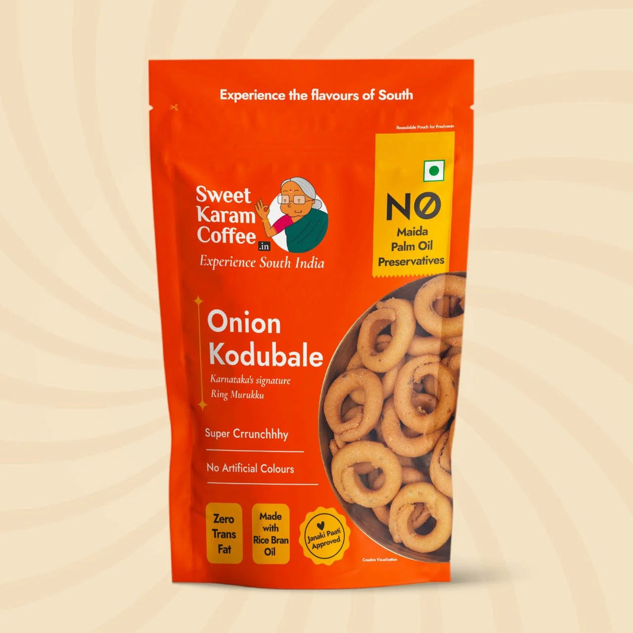 Sweet Karam Coffee's - Onion Kodubale (Ring Murukku) 200gms