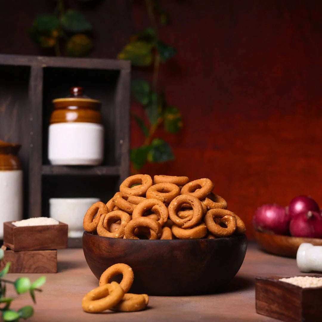 Sweet Karam Coffee's - Onion Kodubale (Ring Murukku)