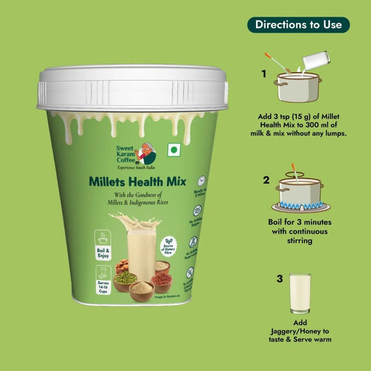 Sweet Karam Coffee Millets Health Milk Mix (Kanji Maavu) 250gms