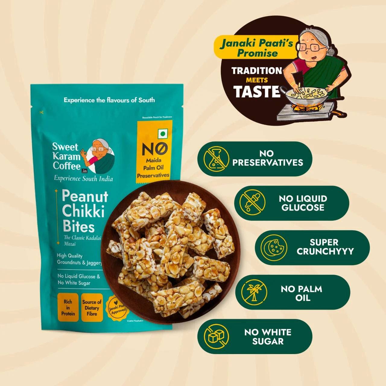 Sweet Karam Coffee's - Peanut Chikki